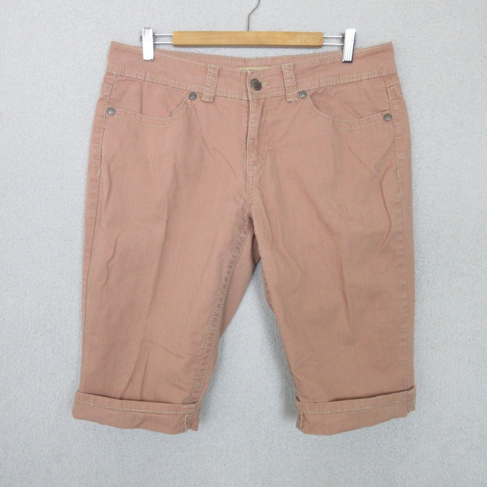 Nine West Vintage America Collection Shorts Womens 12 Pink Bermuda Cuffed